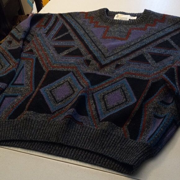 London Fog Geometric Shapes Sweater - Picture 1 of 6